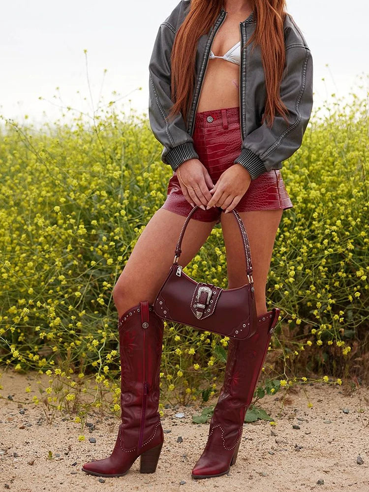 Bota Texana Feminina Dallas de Couro