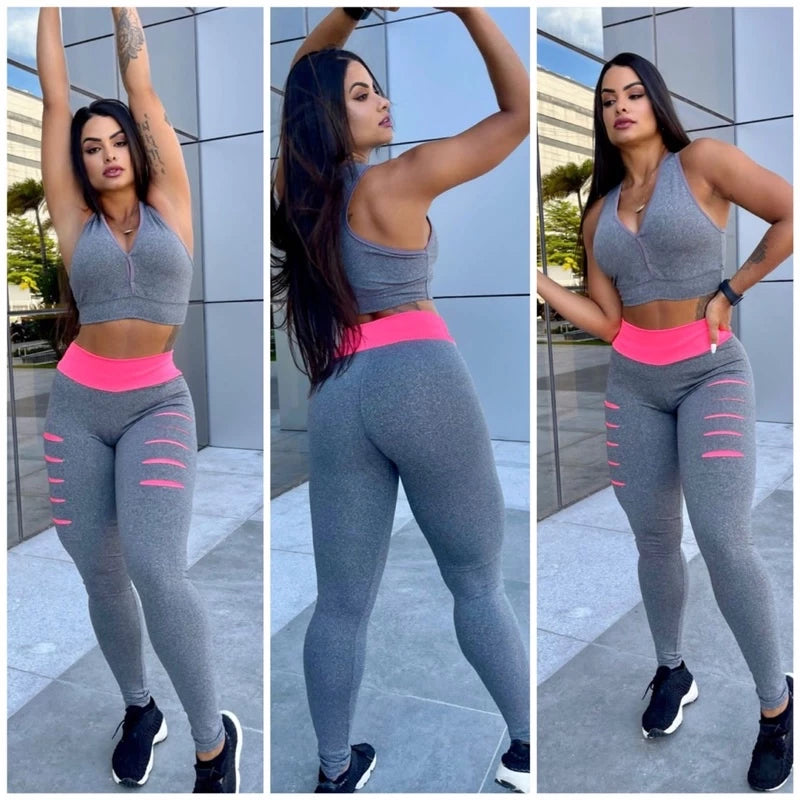 FitStyle - Conjunto Elegance Legging e Top Fitness