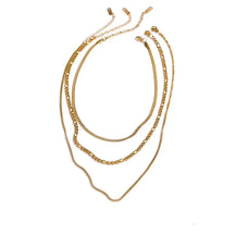 Colar Triple Elegance Necklace Banhado a Ouro 18K