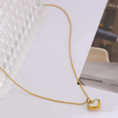 Colar Elos Coração Banhado a Ouro