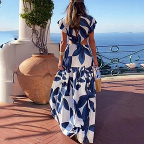 Vestido Longo Azul Santorini