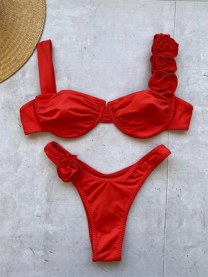 Biquíni Moda Praia Flower