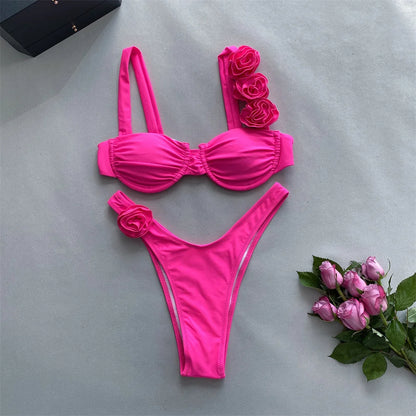 Biquíni Moda Praia Flower