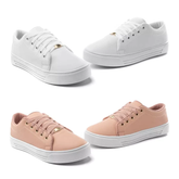 Kit 2 Pares Tênis Feminino Casual Confortável